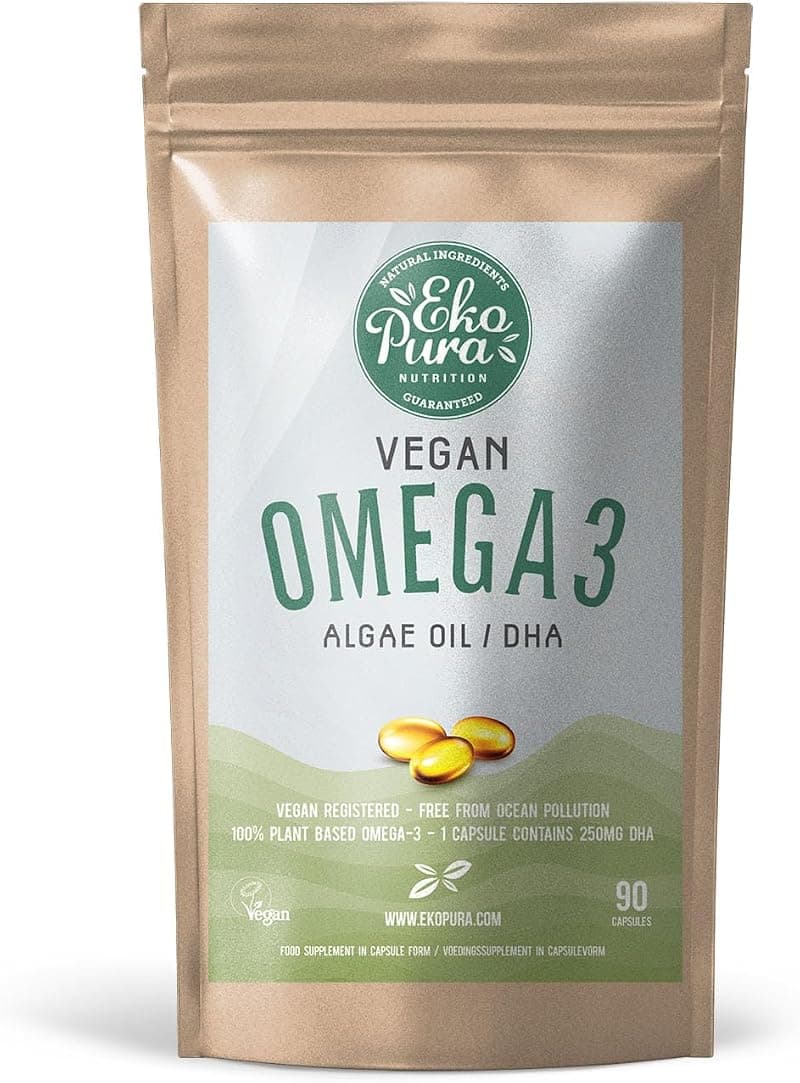 Vegan Oméga 3 - Huile d'Algues - Ekopura - 90 Capsules