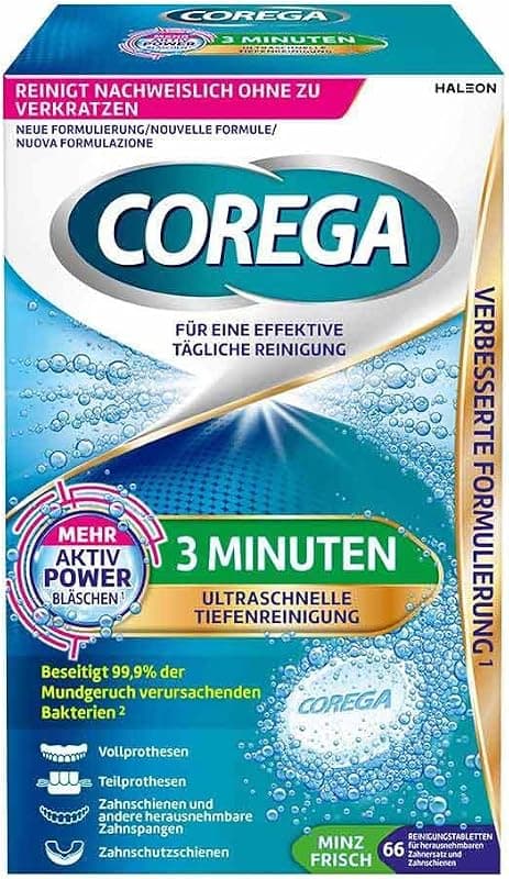 Corega 3 Minutes : Nettoyage Efficace de Vos Appareils Dentaires
