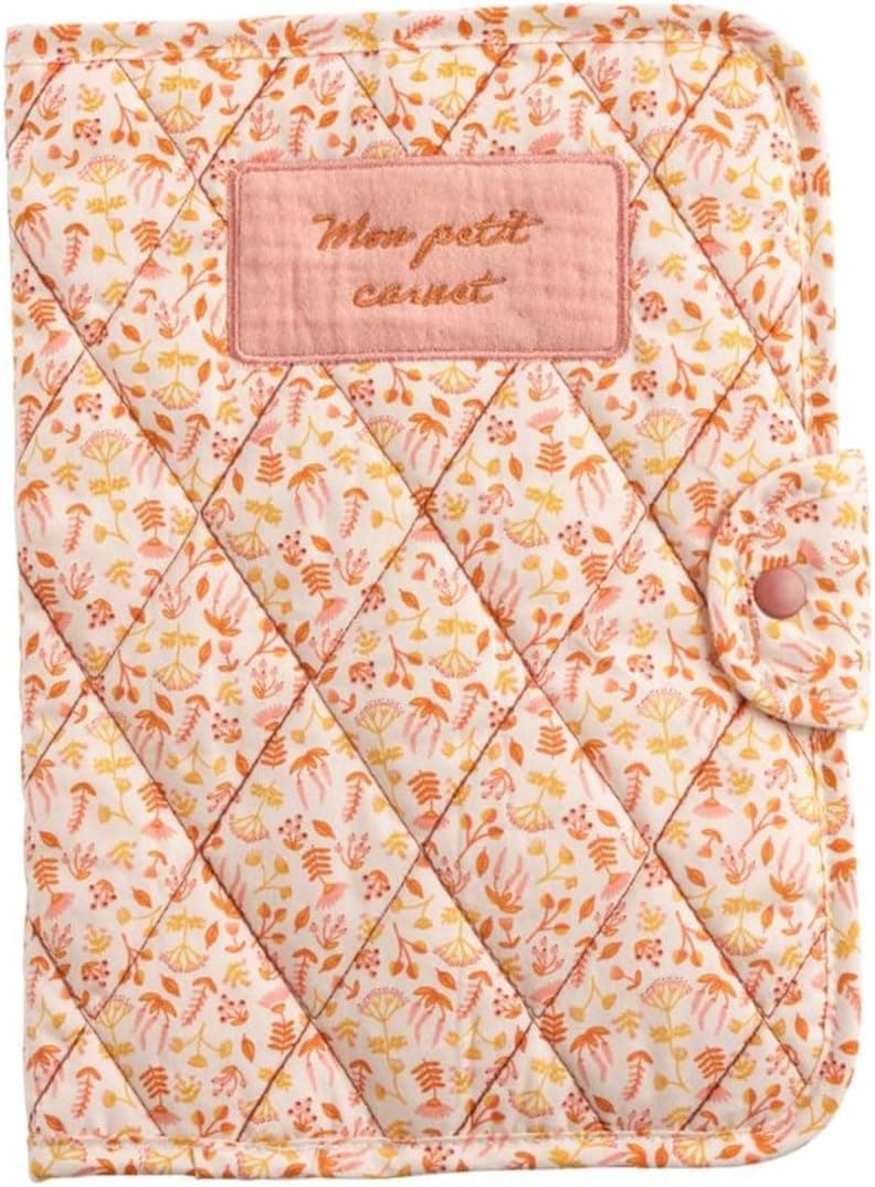 Protège Carnet de Santé Bébé en Coton Rose | Beauty Loria