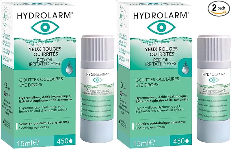 Hydrolarm : Gouttes Oculaires Apaisantes pour Yeux Rouges et Irrités