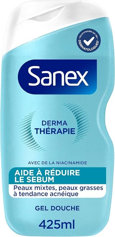 Sanex Derma Thérapie Gel Douche Anti-Acné pour Peaux Grasses