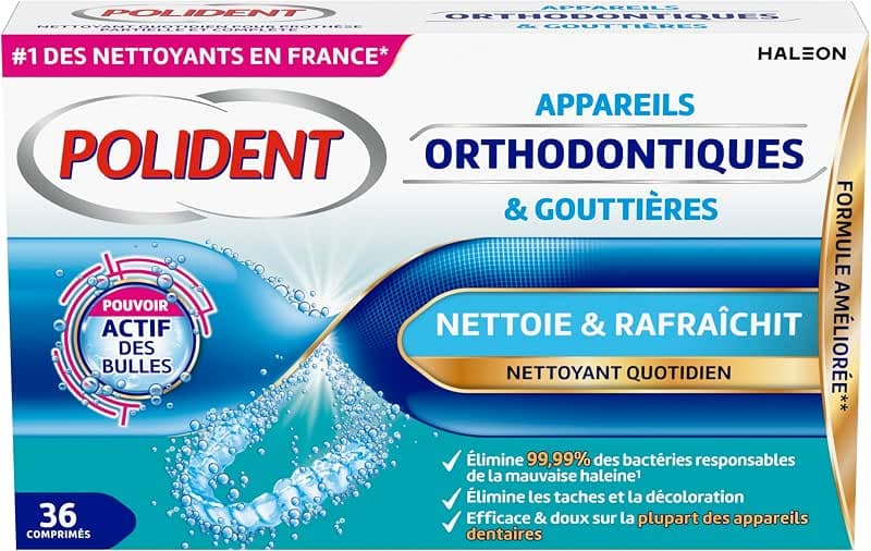 Polident Nettoyant Antibactérien pour Prothèses & Appareils