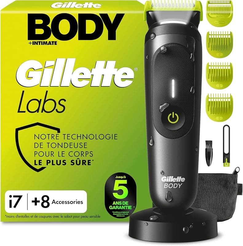 Tondeuse Gillette Labs i7 Body + Intime | Rasage Précis et Sans Irritation