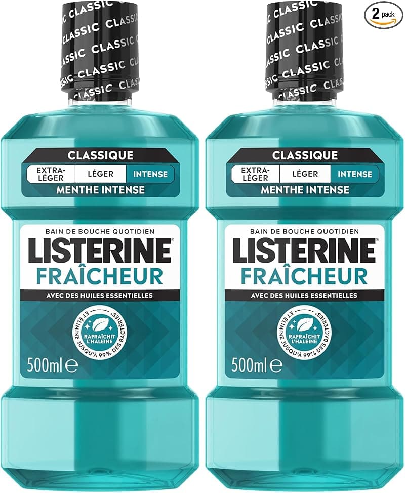 Listerine – Bain de Bouche Fraîcheur Intense – Protection Bucco-Dentaire