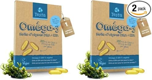 Oméga 3 Vegan - Huile d'Algues : Bienfaits pour le Cerveau, le Cœur & les Yeux