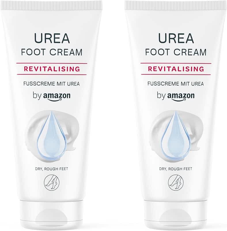 By Amazon Crème pour les Pieds à l'Urée & Beurre de Karité Bio - 2x100ml