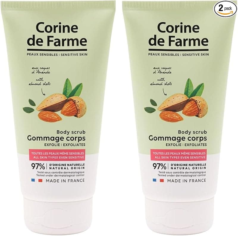Gommage Corps Doux aux Coques d'Amande Corine de Farme - Peau Neuve & Parfum Envoûtant