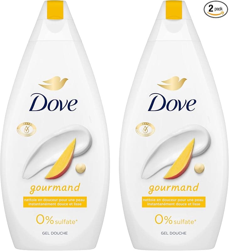 DOVE Gel Douche Essentiel Gourmand - Lot Économique 2x450ml