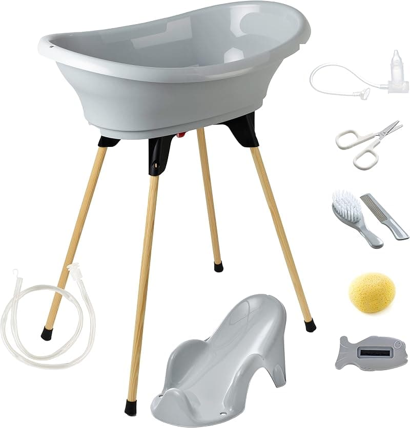 Thermobaby Pack Bain Bébé 9 en 1 Gris - Confort & Sécurité
