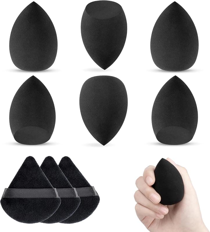 Lot de 6 Éponges et 3 Houppettes Carehabi pour un Maquillage Parfait