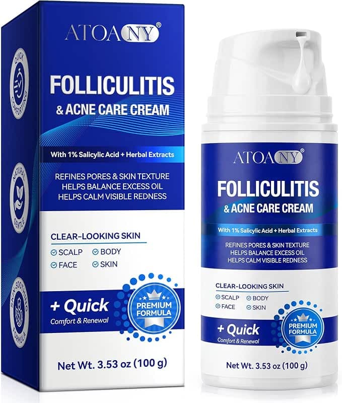 Crème de Soin Apaisante pour Folliculite et Acné à l'Acide Salicylique