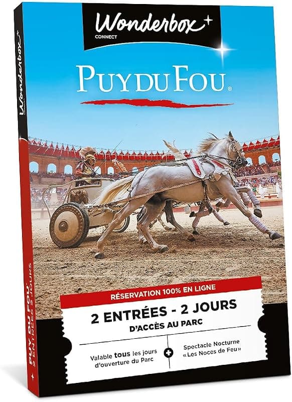 Coffret Cadeau WONDERBOX Connect : 2 Jours Magiques au Puy du Fou pour 2 Adultes