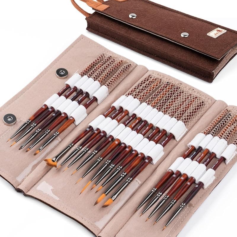 Pinceaux Professionnels Golden Maple - L'Excellence pour Vos Créations Détaillées